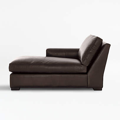 Axis Leather Left Arm Chaise Crate, Leather Chaise Sofa Nz