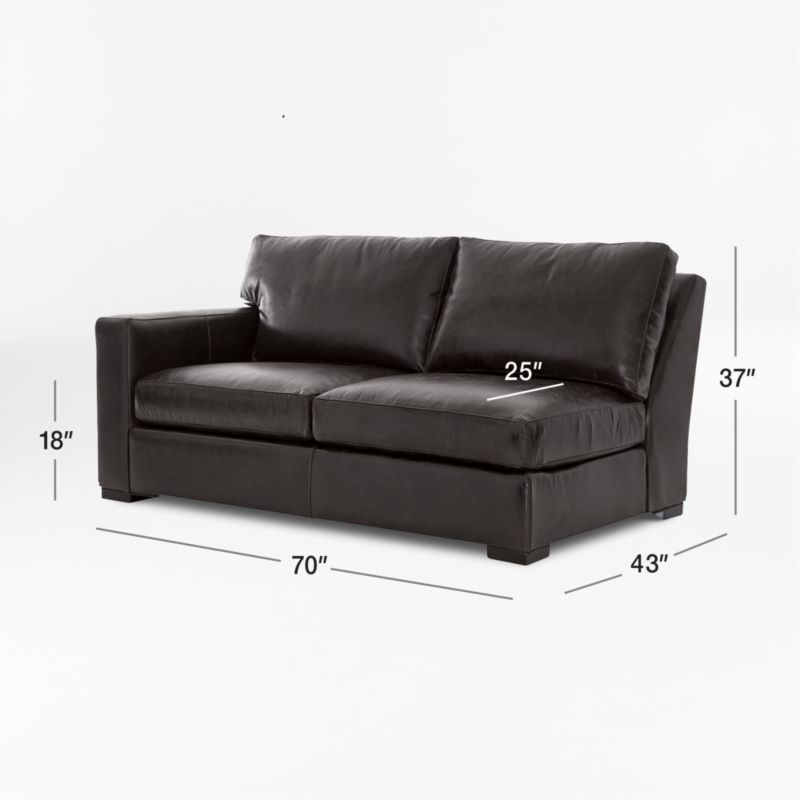 View Axis Leather Left Arm Apartment Sofa - image 3 of 6