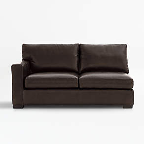 two cushion leather sofa