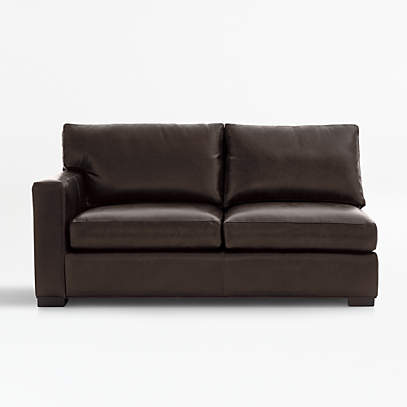 Axis Leather Left Arm Full Sleeper Sofa, Crate And Barrel Sofa Bed Mattress