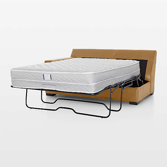 Axis Leather Left-Arm Full Sleeper Sofa Sectional Piece with Air Mattress