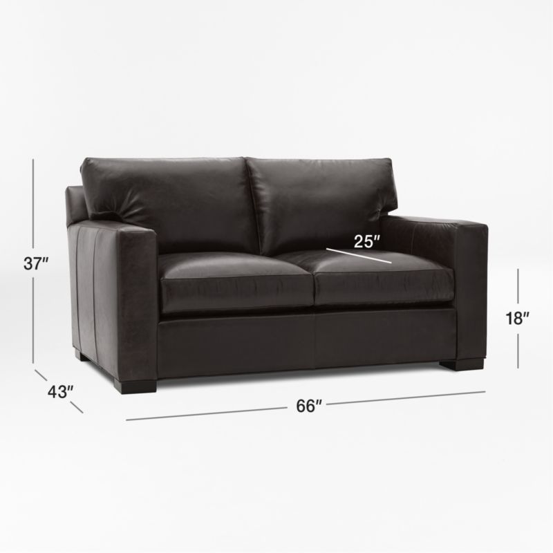 View Axis Leather Loveseat - image 3 of 8