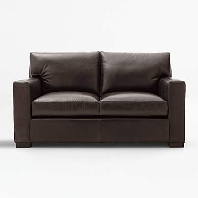 Axis Leather Queen Sleeper Sofa With, Black Leather Loveseat Sleeper Sofa