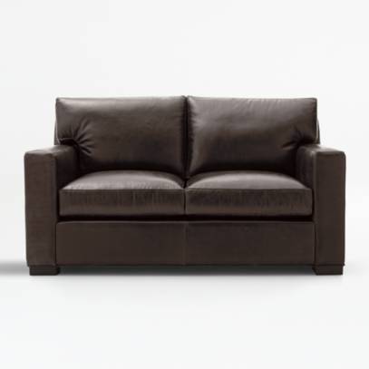 Axis Brown Leather Loveseat Reviews, Brown Leather Loveseat Sofa