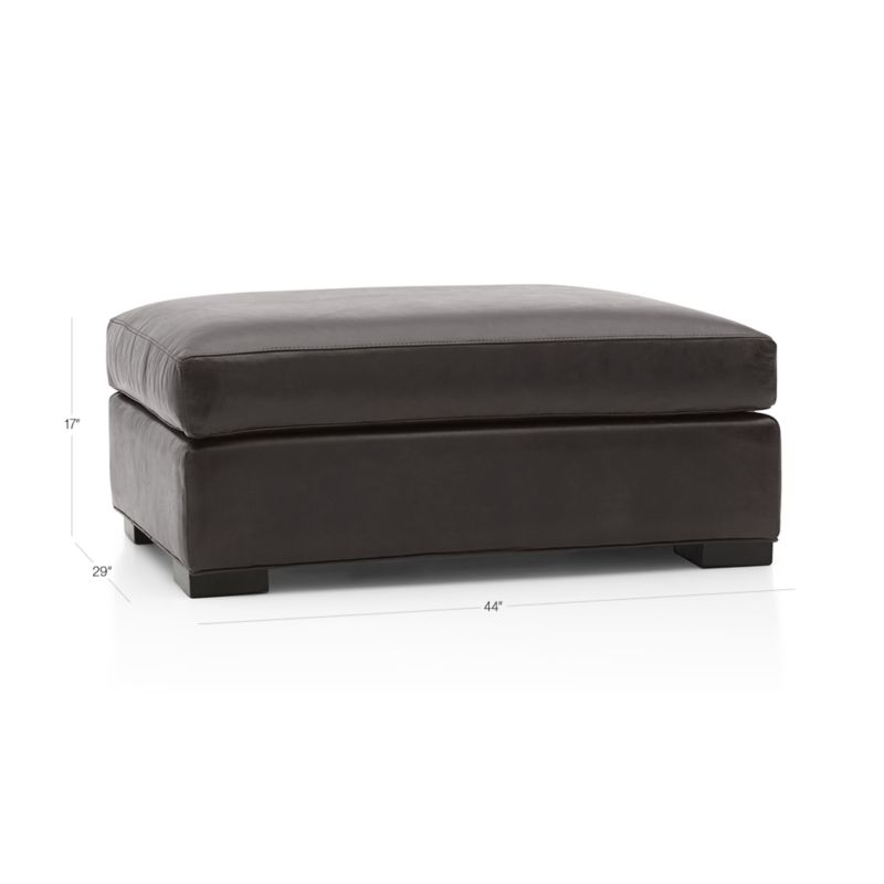 View Axis Leather Ottoman and a Half - image 2 of 4