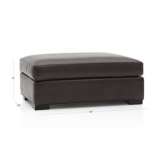 Axis 44" Leather Ottoman and a Half