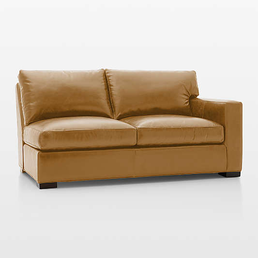 Axis Leather Right-Arm Apartment Sofa Sectional Piece