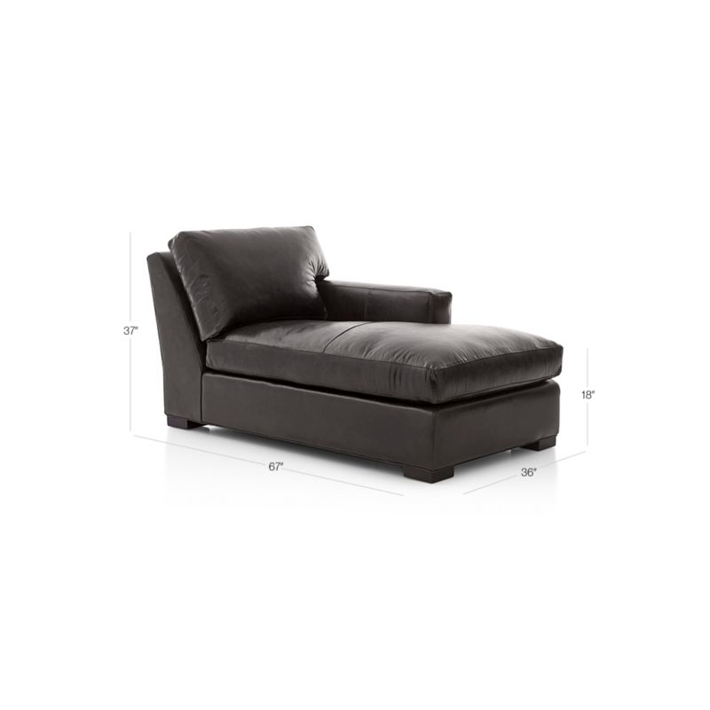 View Axis Leather Right Arm Chaise - image 3 of 6