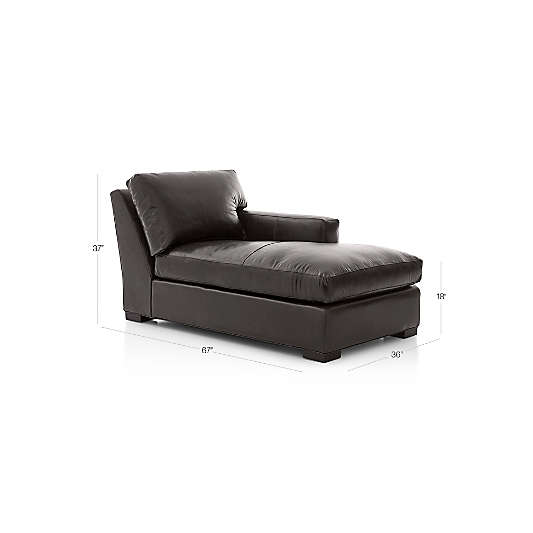 Axis Leather Right Arm Chaise