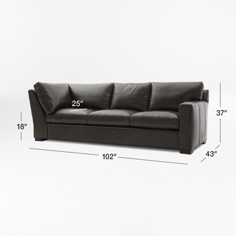 View Axis Leather Right Arm Corner Sofa - image 3 of 7