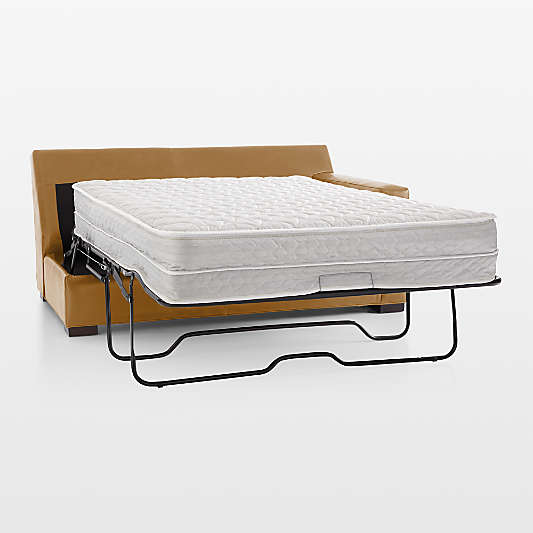 Axis Leather Right-Arm Full Sleeper Sofa Sectional Piece with Air Mattress