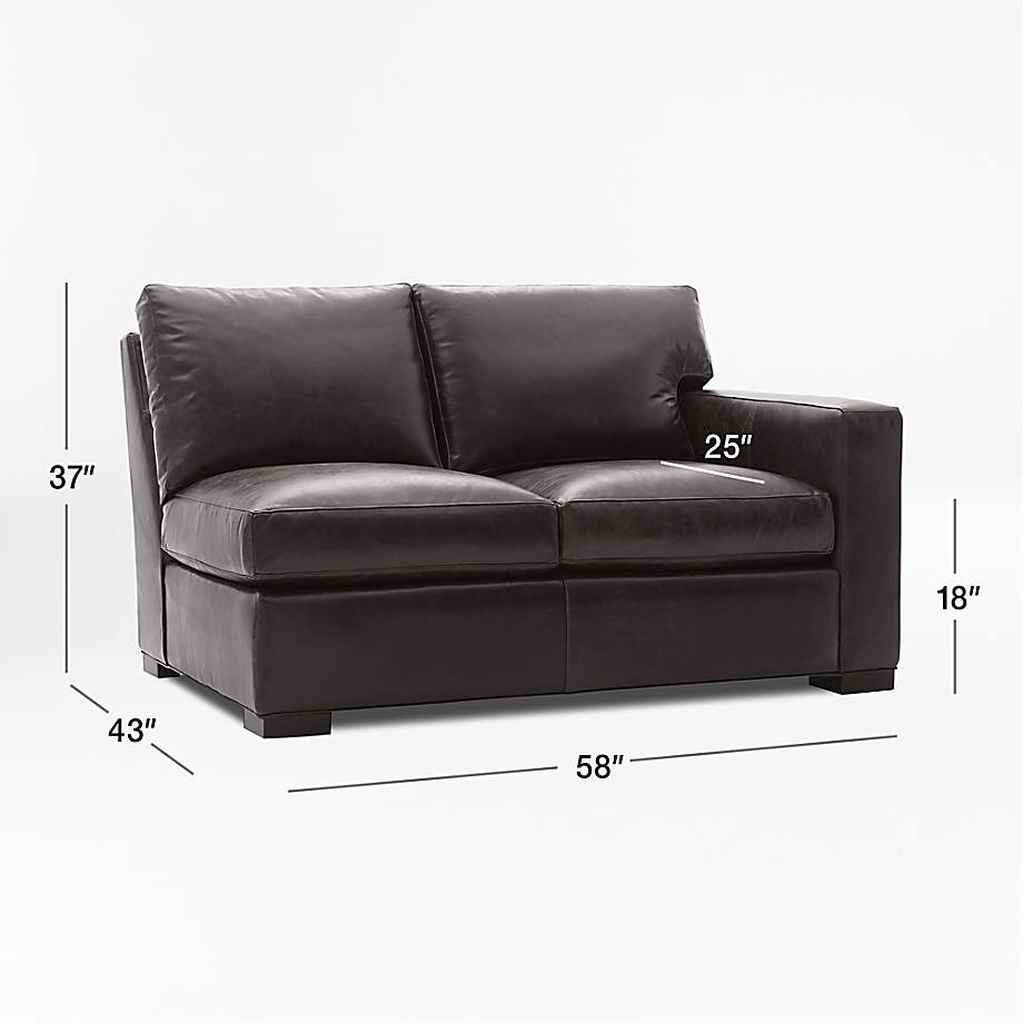 Crate and deals barrel leather loveseat