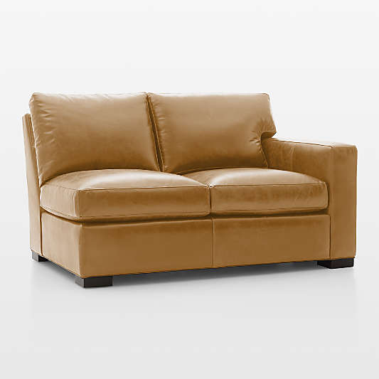 Axis Leather Right-Arm Loveseat Sectional Piece
