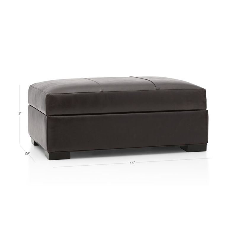 View Axis Leather Storage Ottoman - image 3 of 6