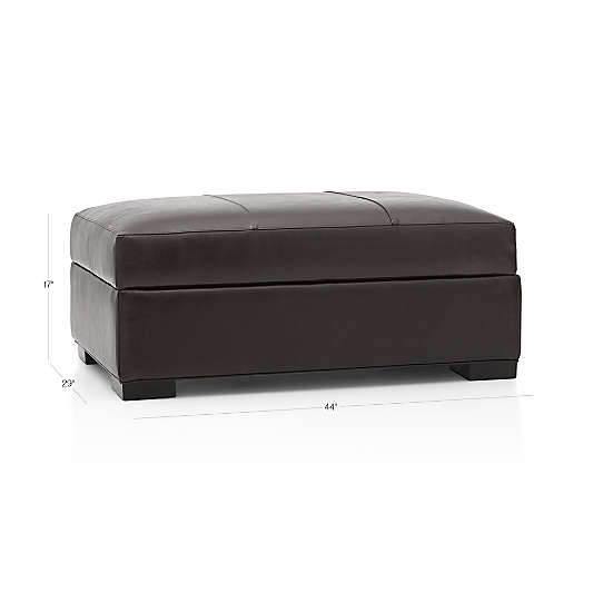 Axis Leather Storage Ottoman