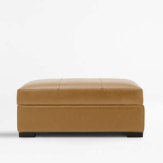 Axis Leather Storage Ottoman