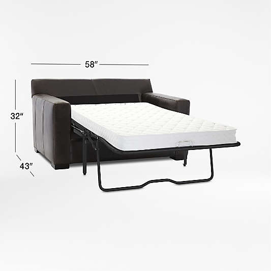 Axis Leather Sleeper Sofa (58"-88")