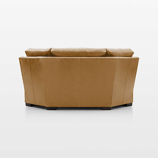 Axis Leather Wedge Chair Sectional Piece