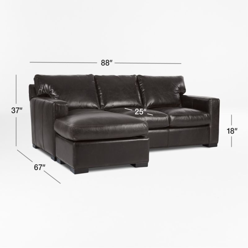 View Axis Leather Left Arm 3-Seat Lounger - image 3 of 6