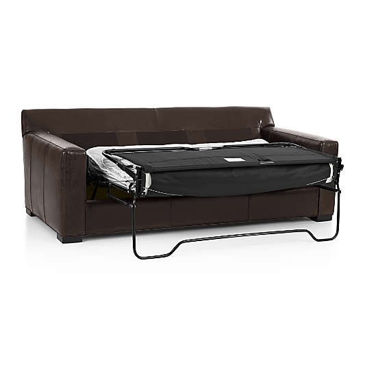 Axis Leather Right Arm Queen Sleeper Sectional Sofa with Air Mattress