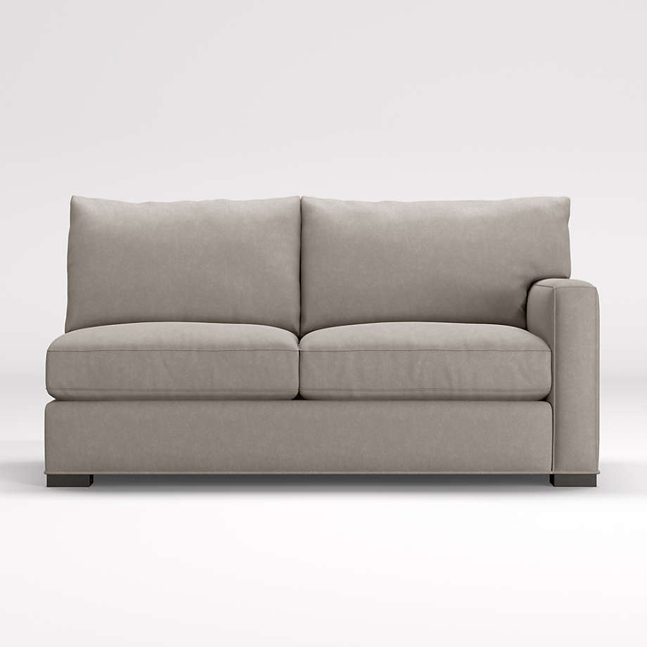 Axis Beige Right Arm Apartment Sofa + Reviews | Crate & Barrel