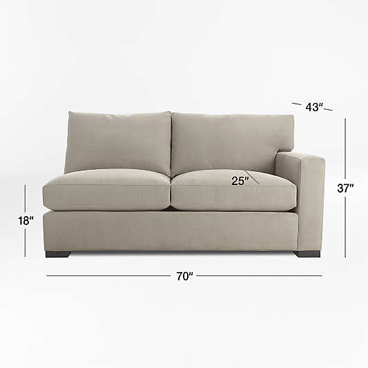 Axis Right-Arm Apartment Sofa Sectional Piece
