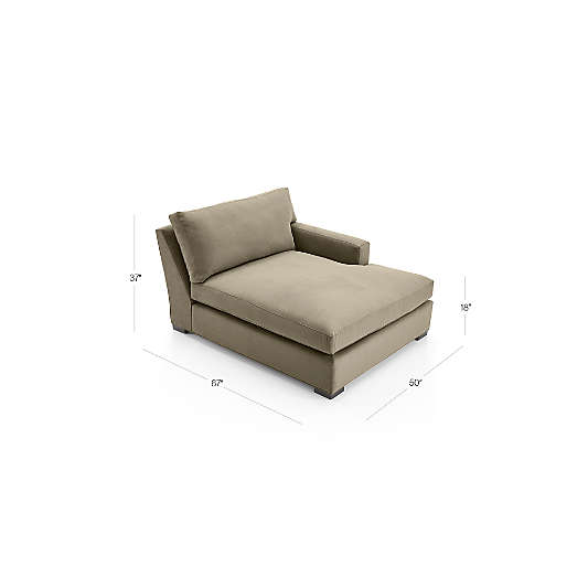 Axis Right-Arm Extra Wide Chaise Lounge Sectional Piece