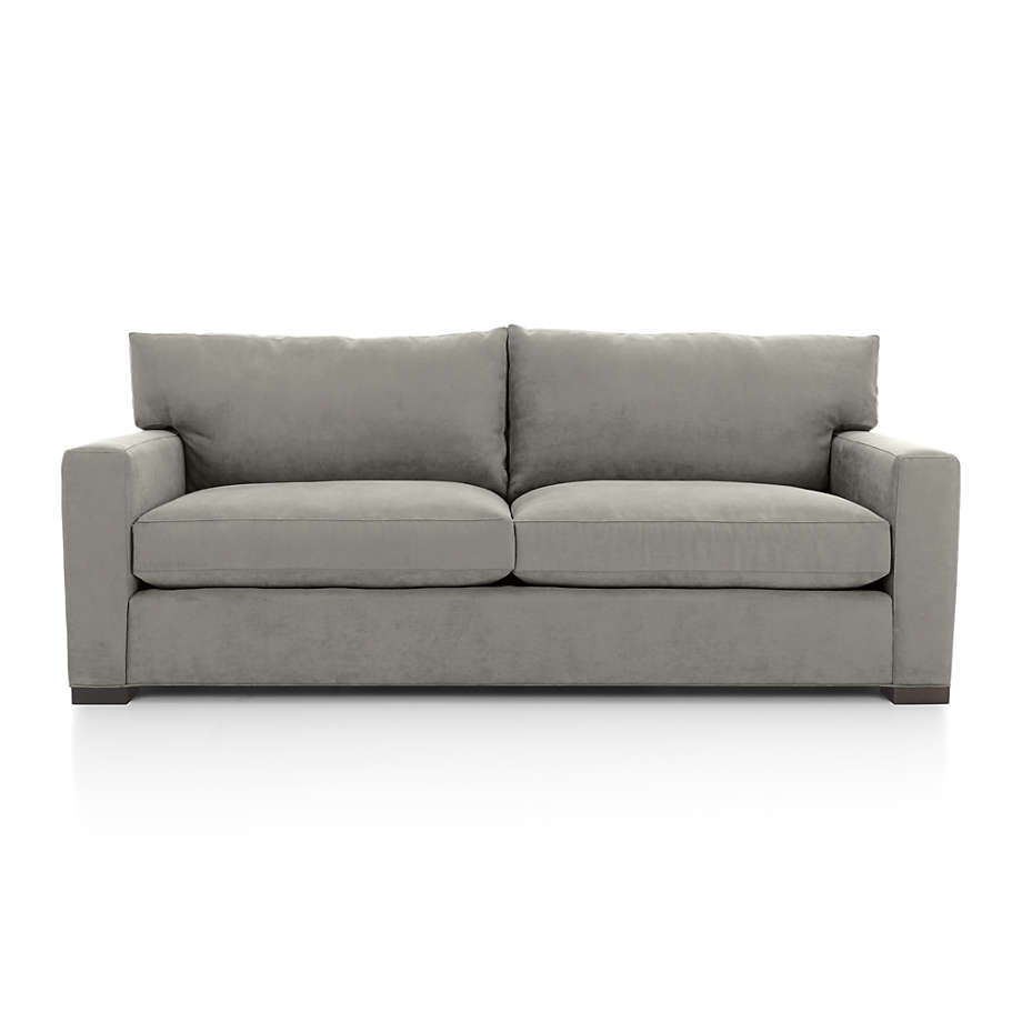 apotheek Evolueren Transistor Axis Grey 2-Seat Couch + Reviews | Crate & Barrel