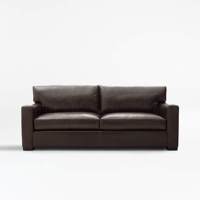 Axis Leather 3 Seat Queen Sleeper Sofa, Small Leather Sleeper Couch