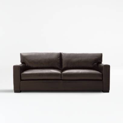 Axis Dark Brown Leather Sleeper Sofa, Brown Leather Sleeper Sofa