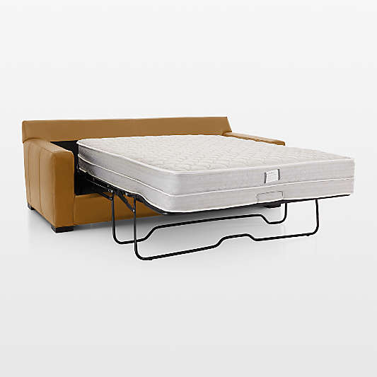 Axis 2-Seat 88" Leather Queen Sleeper Sofa with Air Mattress