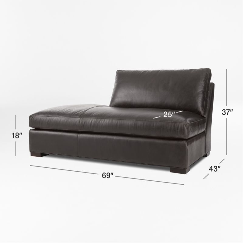 View Axis Leather Left Bumper Sofa - image 3 of 6