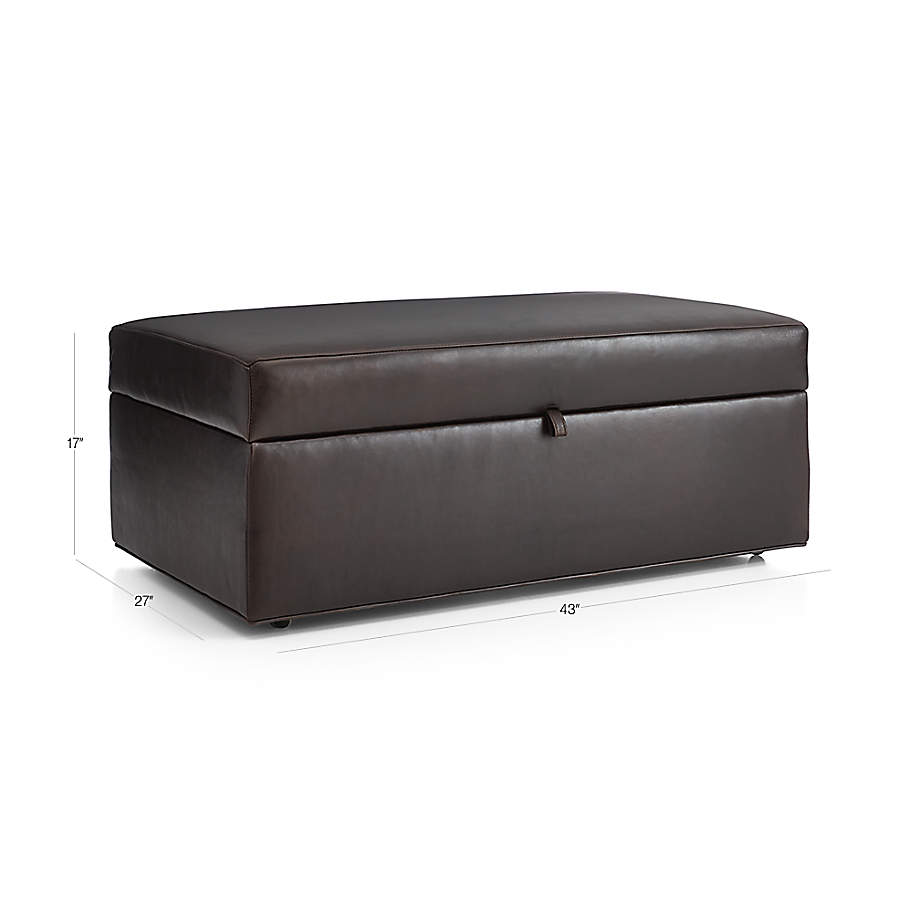 Leather on sale sleeper ottoman