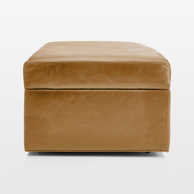 Axis Leather Storage Ottoman with Tray - image 4 of 7