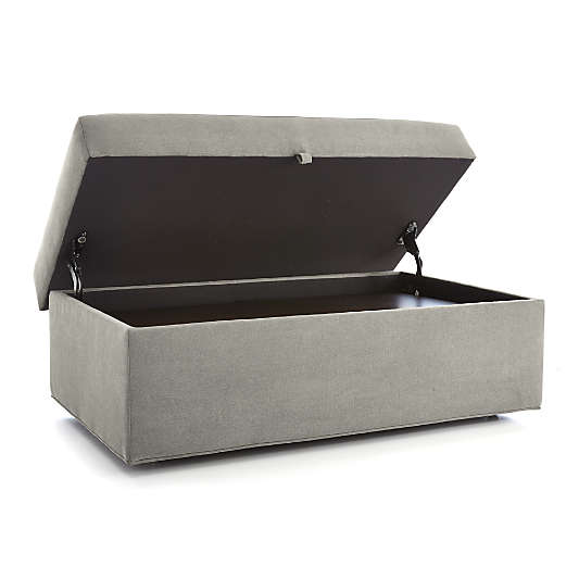 Axis Storage Ottoman with Tray and Casters