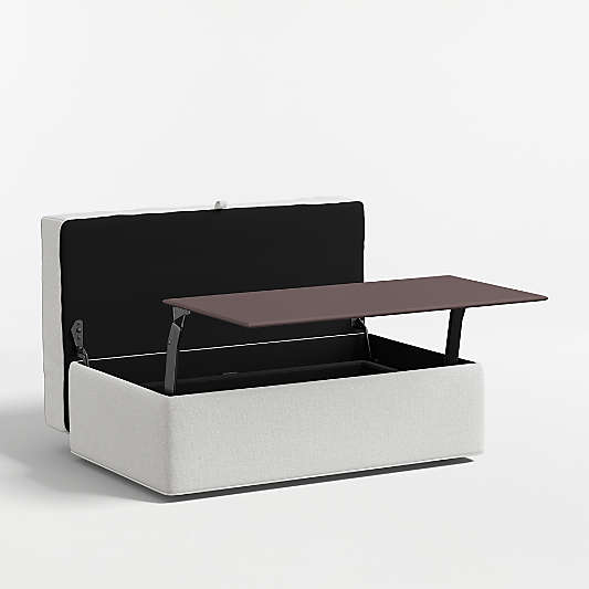 Axis 43" Storage Ottoman with Tray and Casters