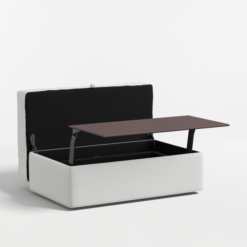 Axis 43" Storage Ottoman with Tray and Casters - image 5 of 7