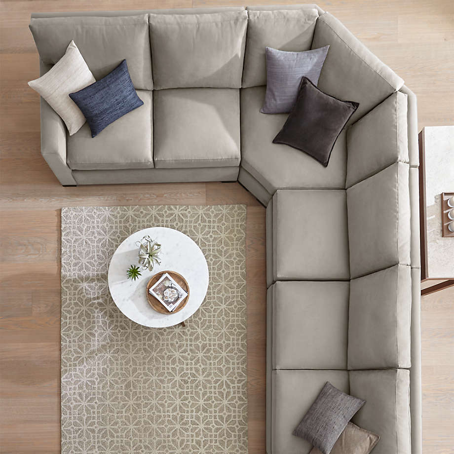 Axis sectional sofa crate and sale barrel