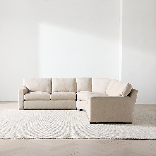 Axis 3-Piece L-Shaped Wedge Sectional Sofa