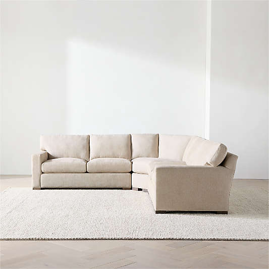 Axis 3-Piece L-Shaped Wedge Sectional Sofa