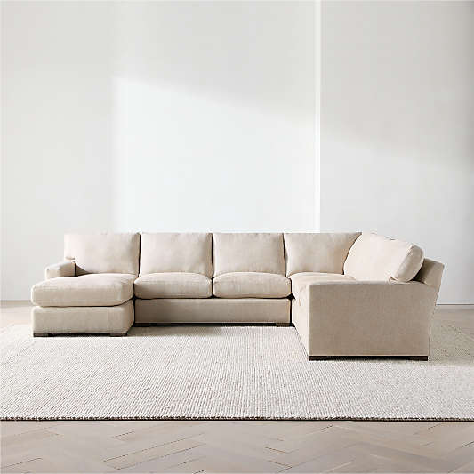 Axis 4-Piece L-Shaped Sectional Sofa with Chaise Lounge