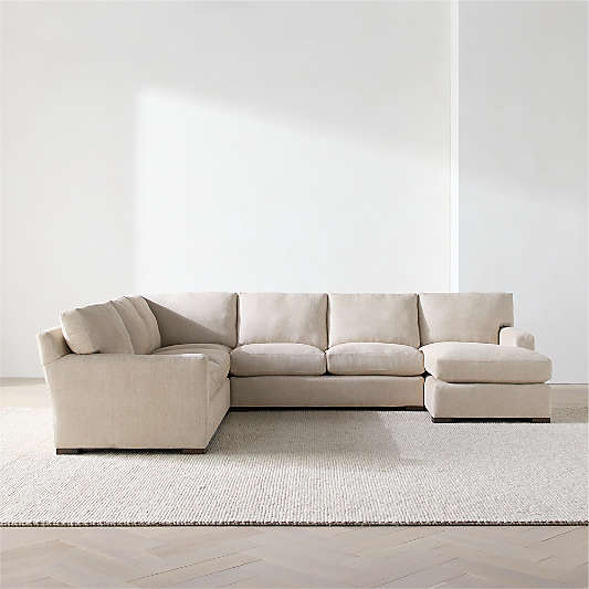 Axis 4-Piece L-Shaped Sectional Sofa with Chaise Lounge