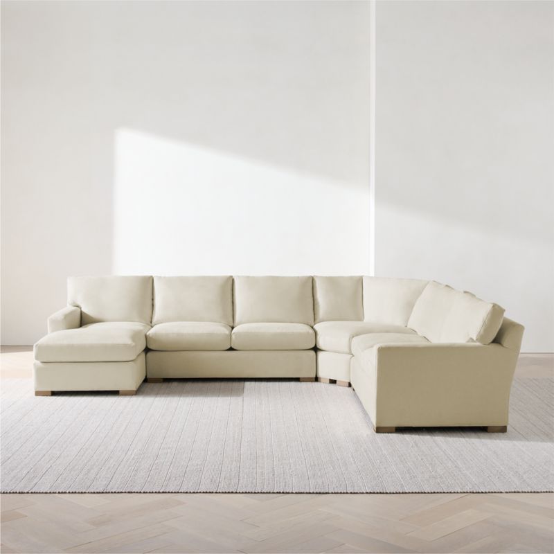 Axis 4-Piece L-Shaped Wedge Sectional Sofa with Chaise Lounge - image 5 of 14
