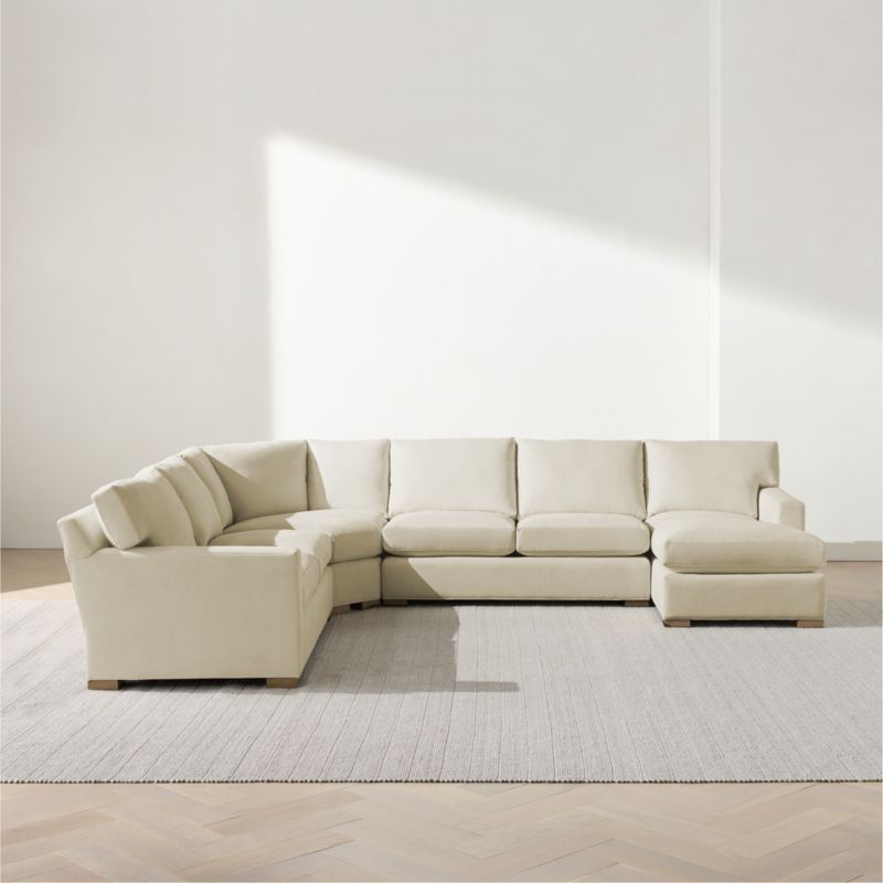 Axis 4-Piece L-Shaped Wedge Sectional Sofa with Chaise Lounge - image 6 of 14