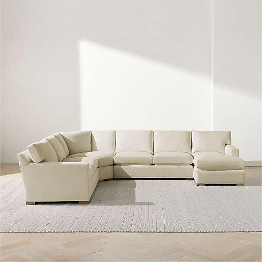 Axis 4-Piece L-Shaped Wedge Sectional Sofa with Chaise Lounge