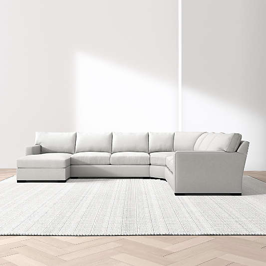 Axis 4-Piece L-Shaped Wedge Sectional Sofa with Chaise Lounge