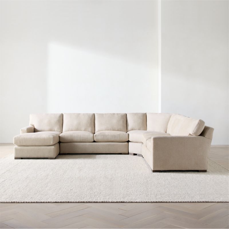 Axis 4-Piece L-Shaped Wedge Sectional Sofa with Chaise Lounge - image 6 of 14