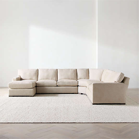 Axis 4-Piece L-Shaped Wedge Sectional Sofa with Chaise Lounge