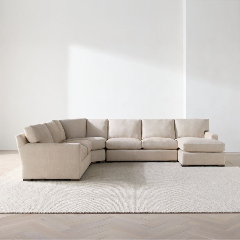 Axis 4-Piece L-Shaped Wedge Sectional Sofa with Chaise Lounge - image 6 of 14