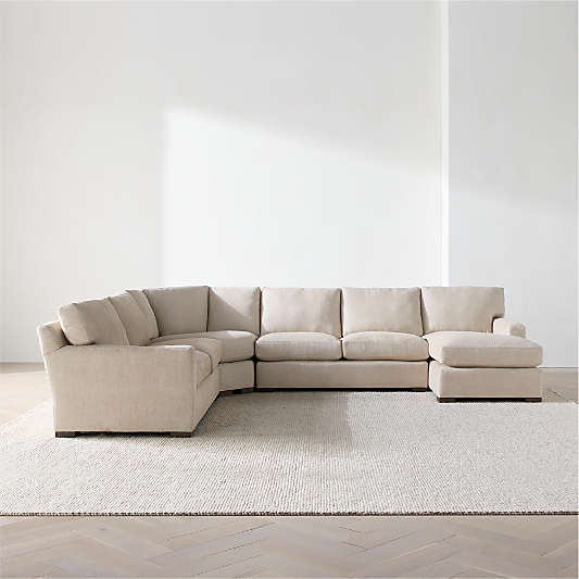 Axis 4-Piece L-Shaped Wedge Sectional Sofa with Chaise Lounge